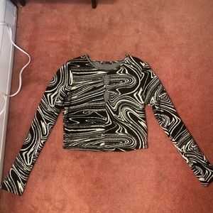 Zara Long Sleeve Crop Top (NWOT)